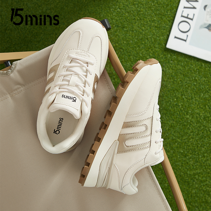 15mins阿甘鞋女2025春秋新款