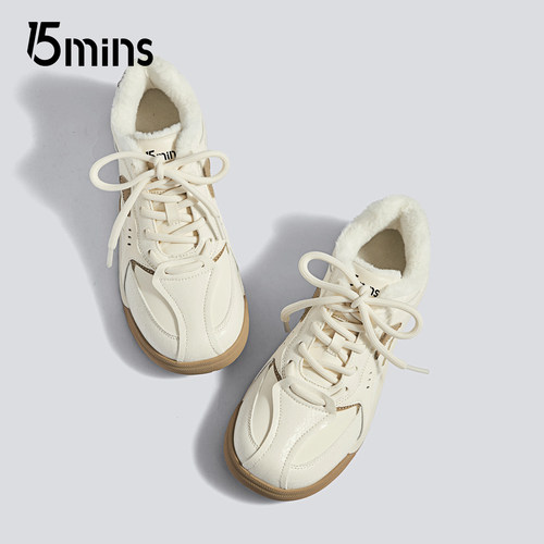 15mins复古德训鞋女2025新款冬季