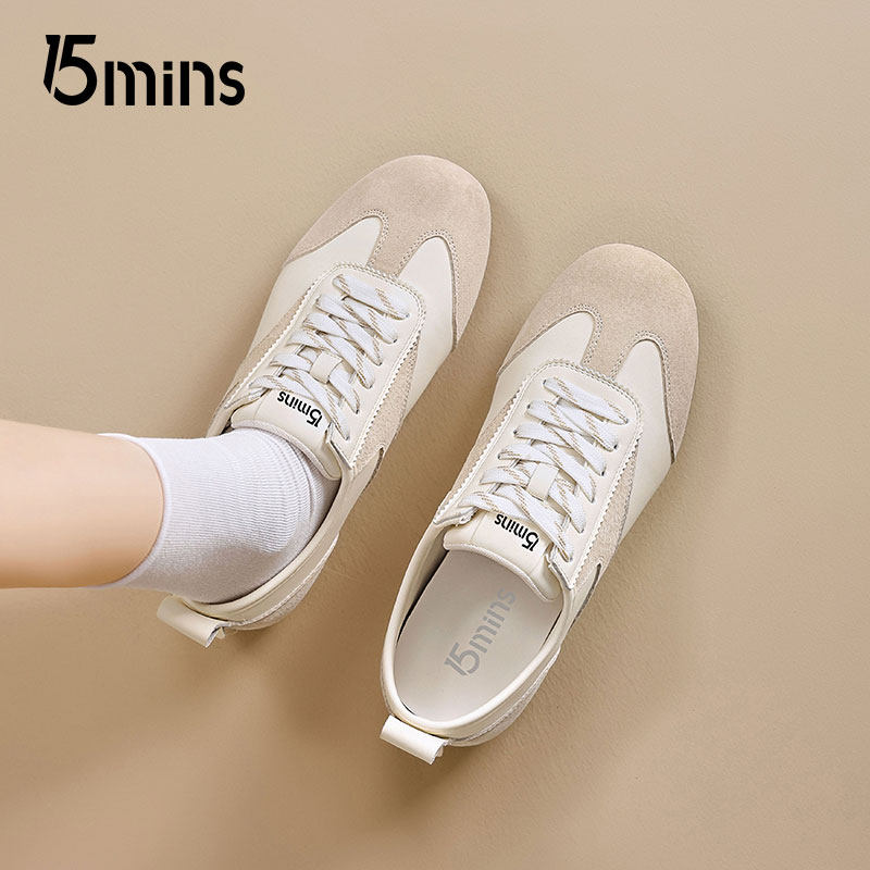15mins平底德训鞋女2026新款春季复古风软底百搭舒适休闲运动鞋子,女鞋,德训鞋,淘宝优惠券,粉丝福利购,淘宝优惠卷
