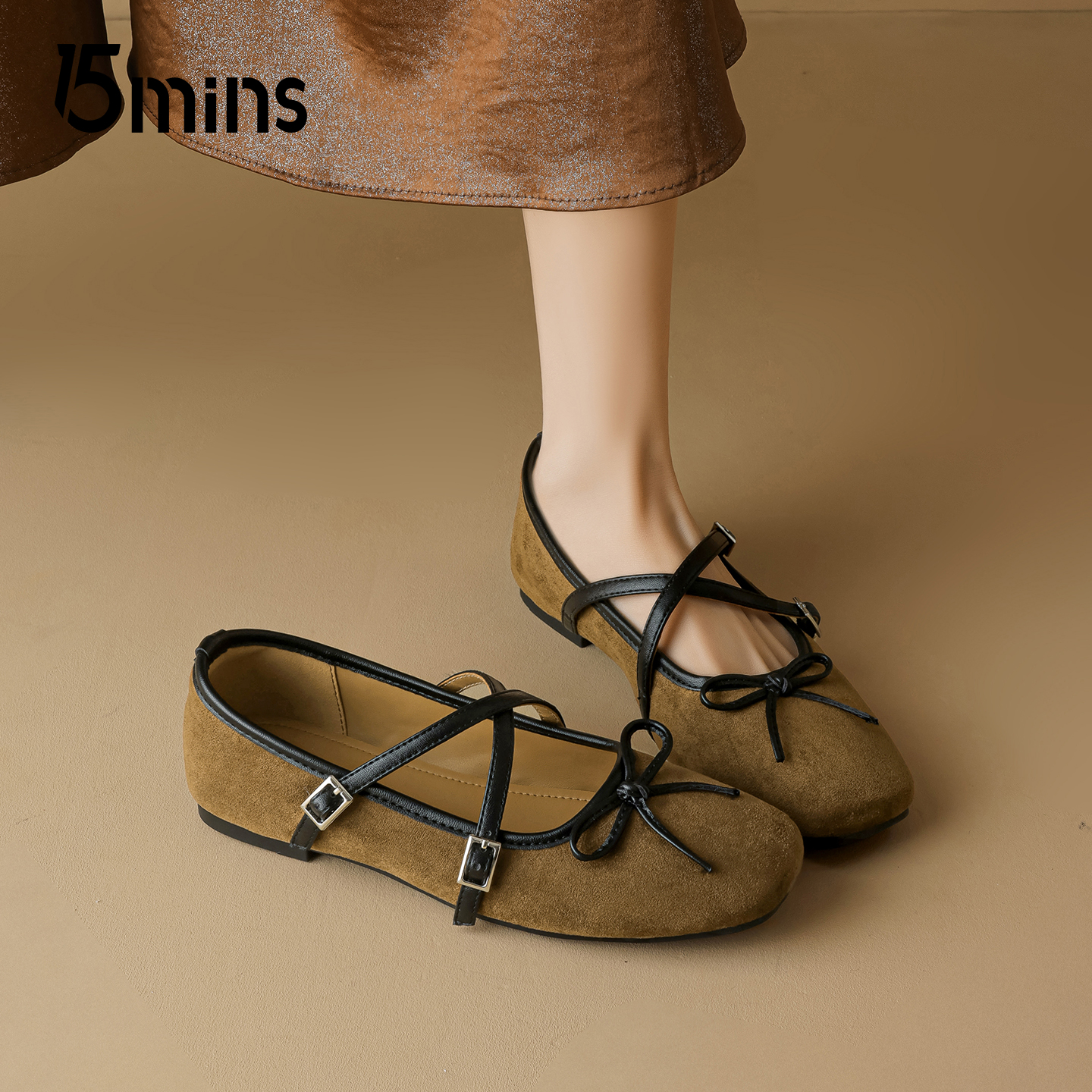 15mins芭蕾软底单鞋女2025春