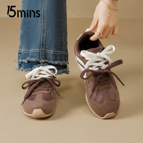 15mins女款复古德训鞋轻便软底