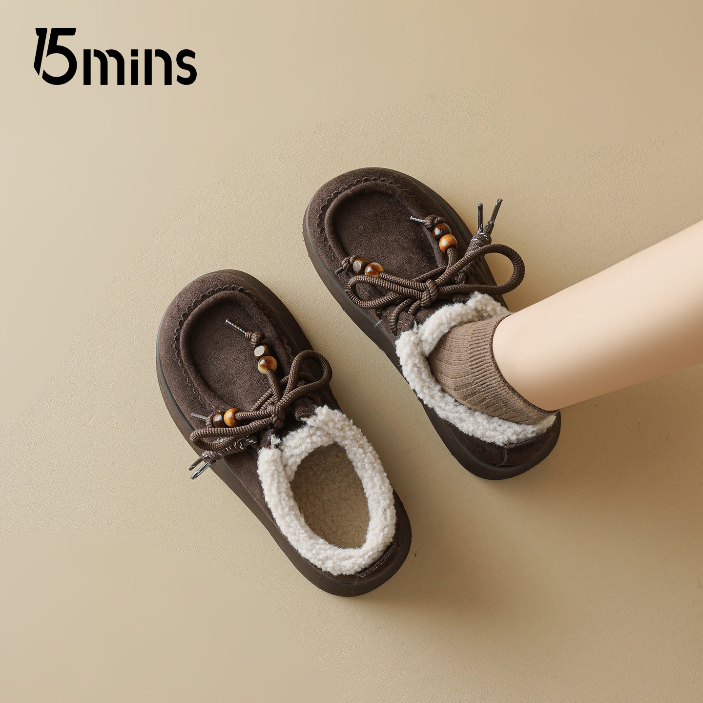 15mins加绒勃肯鞋女款2025冬季