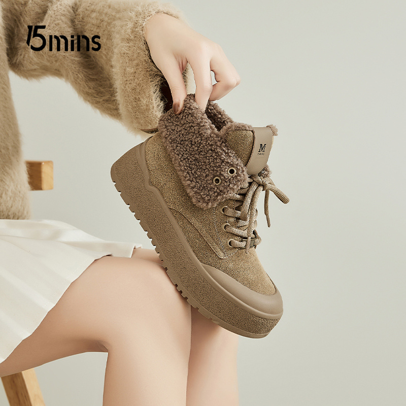 15mins大黄靴加绒厚底