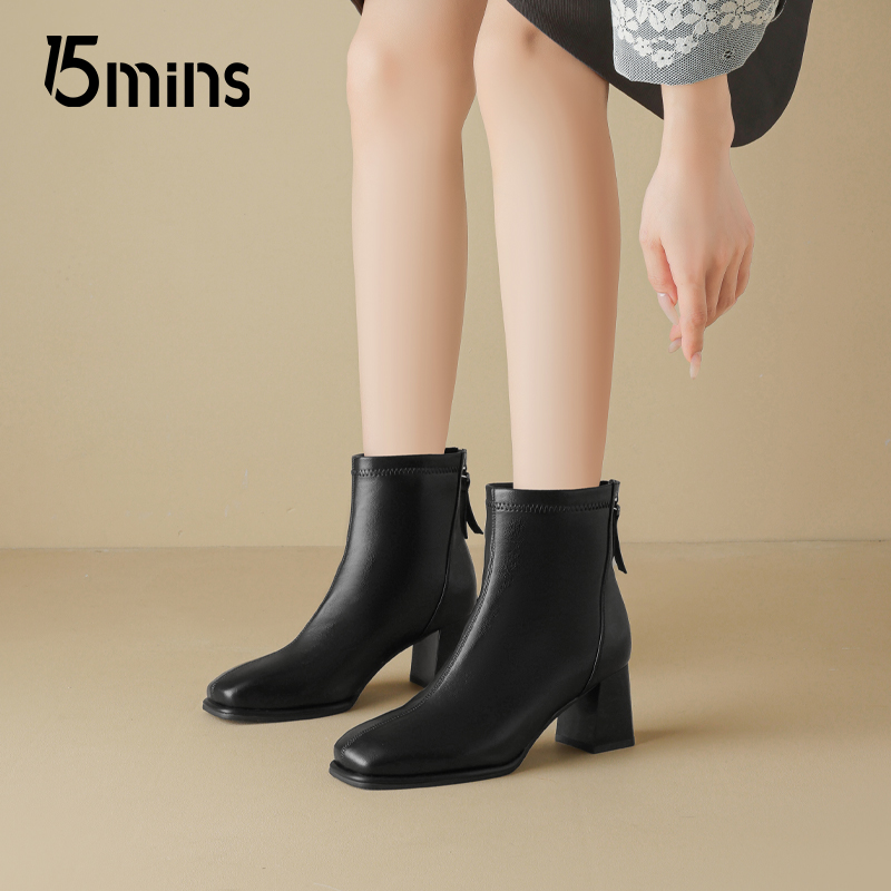 15mins短款时装靴女士2025秋冬款