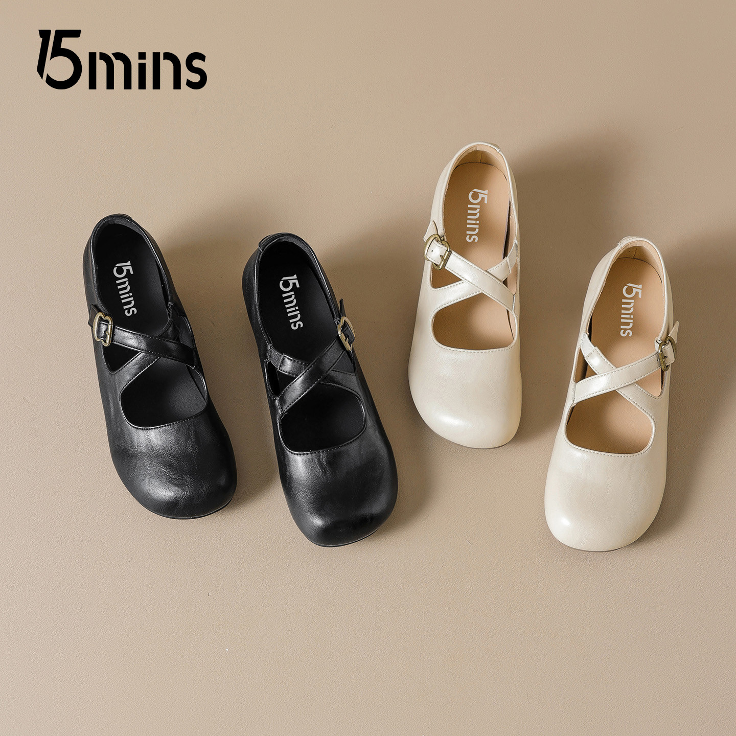 15mins时尚玛丽珍鞋女2026春夏新款法式配裙子小皮鞋圆头浅口单鞋,女鞋,玛丽珍鞋,淘宝优惠券,粉丝福利购,淘宝优惠卷
