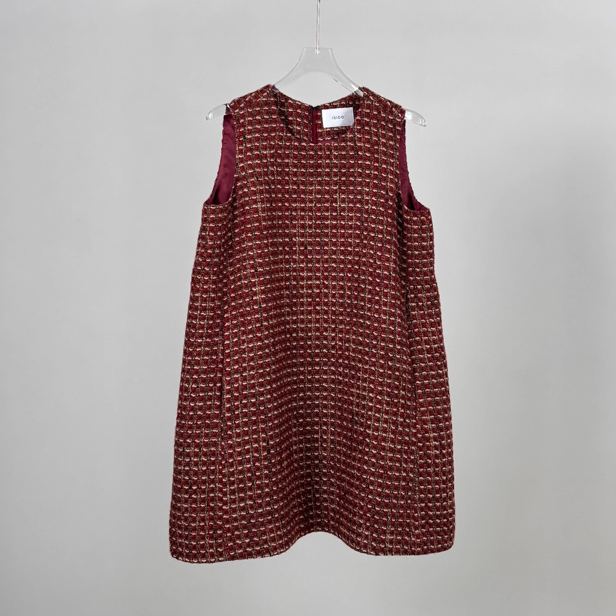 羊毛编织小香风背心裙宴会裙子