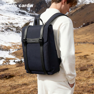 皮尔卡丹男士双肩包商务轻便大容量电脑背包通勤旅行休闲新款书包