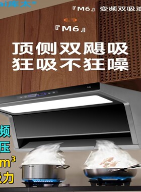 顶侧双吸M6油烟机自动清洗库太