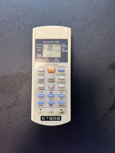 适用Panasonic松下空调遥控器 CS-V7PWA A75C3184 3182 全新英文
