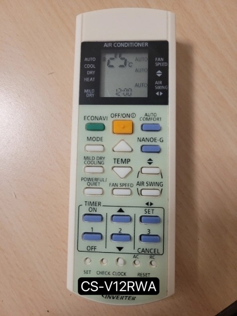 适用于Panasonic 松下乐信空调遥控器 CS-V12RWA A75C3300 冷气机