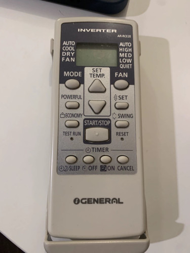 適用GENERAL 珍寶富士通將軍空調冷氣機遙控器AR-RCE2E  全新英文