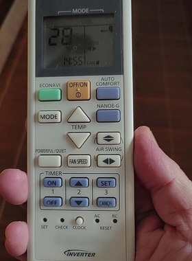 英文松下空调遥控器CS-XS9RKZW CS-LS12TKA CU-LE9SKA 07560 冷暖