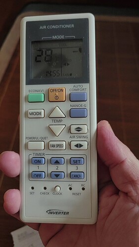 英文松下空调遥控器CS-XS9RKZW CS-LS12TKA CU-LE9SKA 07560 冷暖