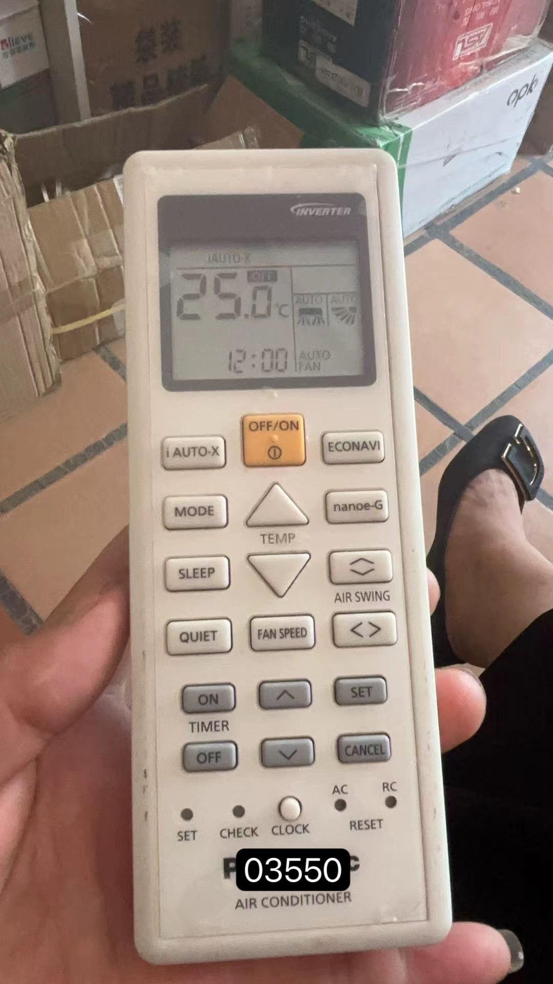 HK适用松下空调冷气机遥控器 03550 全新英文新款