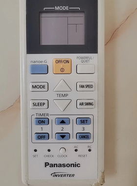 英文版适用Panasonic松下空调遥控器A75C00410 CS-RE9SKA RE12SKA