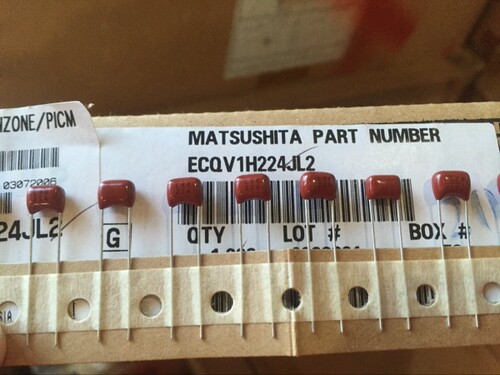 松下CBB金属化薄膜电容ECQV1H224J63V0.22uF220NP5MM原装脚距5MM