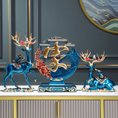 鹿摆件创意乔迁之喜家居 客厅玄关电视柜酒柜装 饰品乔迁新居礼品