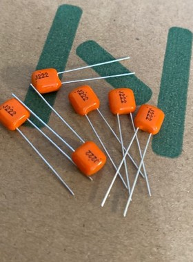 200个=75元 222/2200PF/P 日精NIS APS橙色音频薄膜电容器 金属化