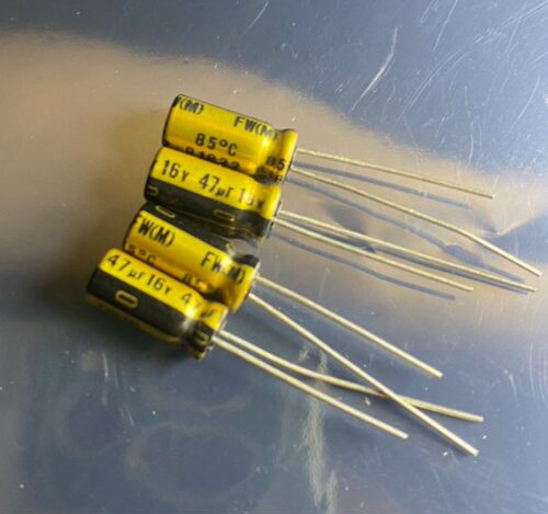 100个=30元 日本尼吉康/nichicon FW 16V47uF 音频滤波电解电容器