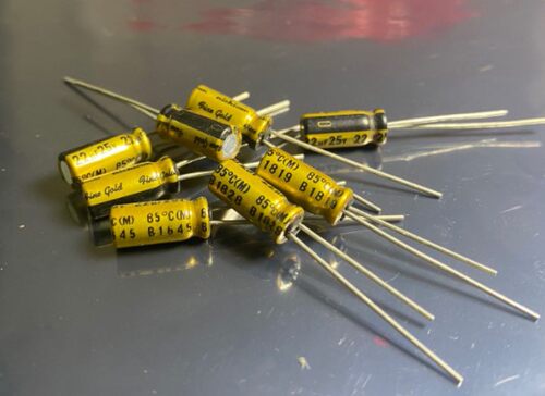 100个=47元尼吉康 nichicon （fine gold）FG铜脚22uF/25V 电容器