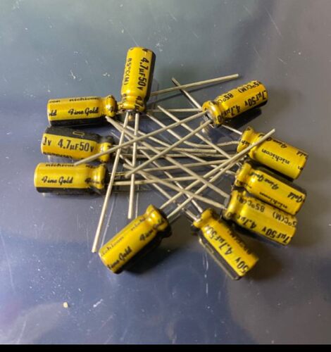 100个=47元 尼吉康 nichicon（fine gold）FG铜脚4.7uF/50V电容器