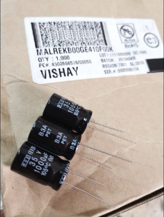 50只=80元 35V1000UF/35V 全新EKB系 德国ROE音频电解电容器13*20