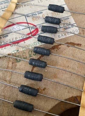 100个=90元 美国IRC AS-2 2W R22 0.22R/欧 精度1% 线绕电阻器