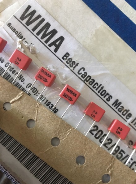 100只=85元 330pF 100V FKP2 德国威马 WIMA 331/n33 薄膜电容