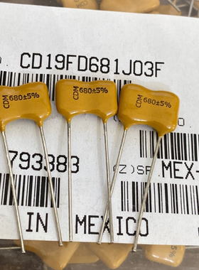 CD19FD681JO3F美国CDM银云母电容器500V680PF 16.5*5.3*13