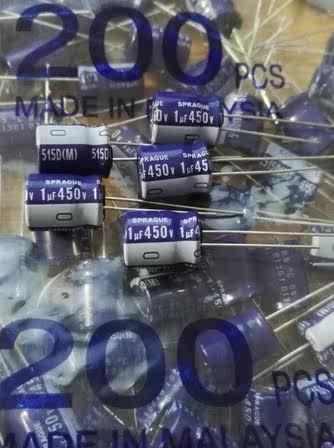 100只=45元 450V1UF 1UF/450V 美国 SPRAGUE 思碧 515D电解电容器