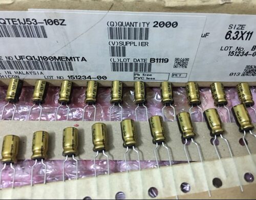 100只=53元铜脚 63V10UF 尼吉康nichicon（fine gold）FG电解电容