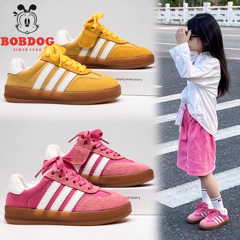 草莓熊女童真皮德训鞋2025春季新