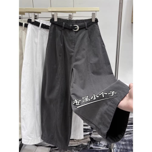 高腰显瘦宽松气球弯刀裤 150九分小个子韩版 新款 女春季 休闲阔腿裤