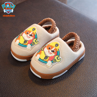 汪汪队宝宝拖鞋冬男1-3岁防滑婴幼儿冬天儿童拖鞋男童小孩棉拖鞋2