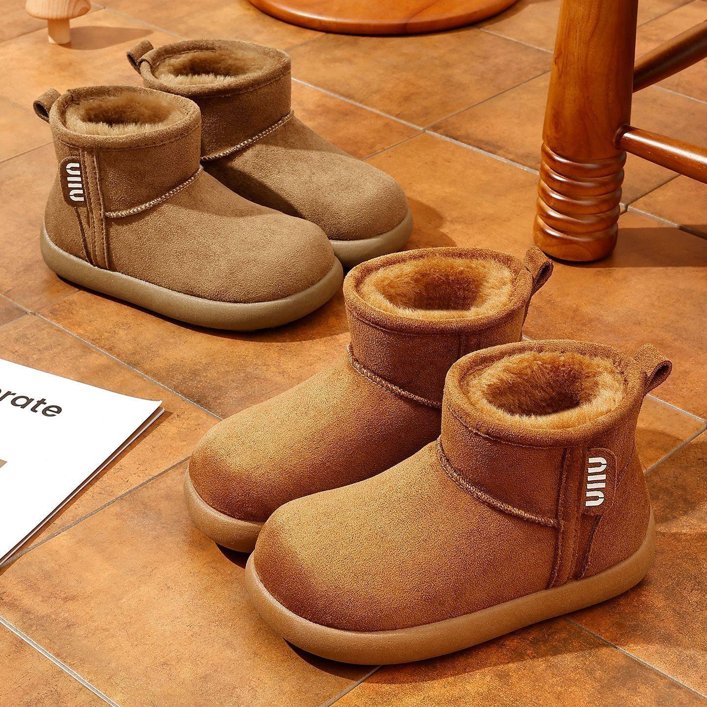 2025冬季儿童棉鞋加绒加绒加厚女童棉靴冬鞋雪地棉男童宝宝雪地靴