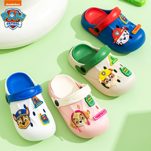 女童孩洞洞鞋 宝宝婴幼儿凉鞋 软底洗澡防滑 男童夏季 汪汪队儿童拖鞋