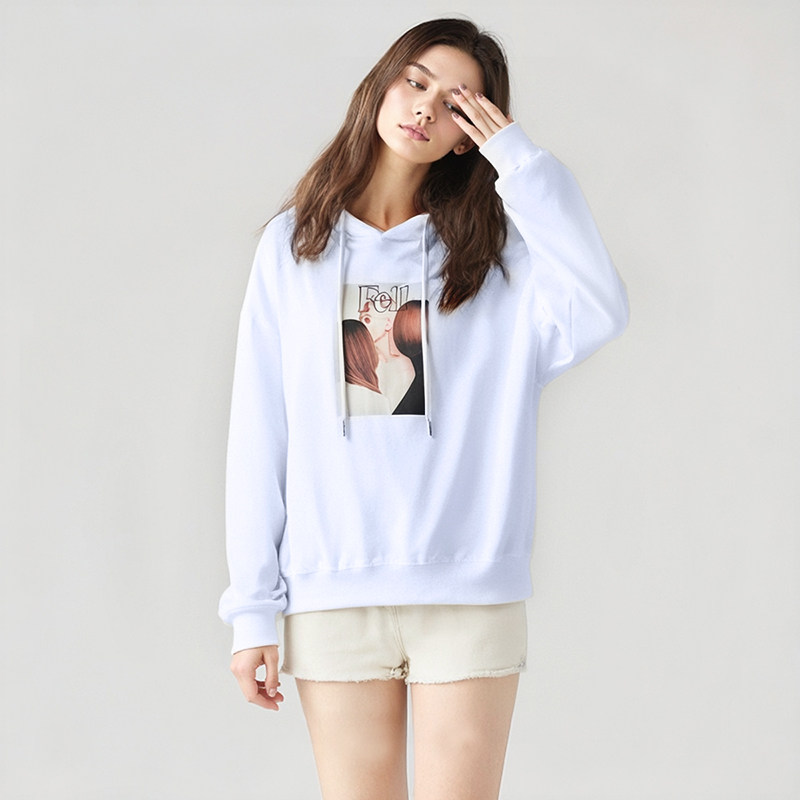 2026春季新款连帽卫衣女长袖甜美宽松显瘦小个子慵懒休闲上衣外套