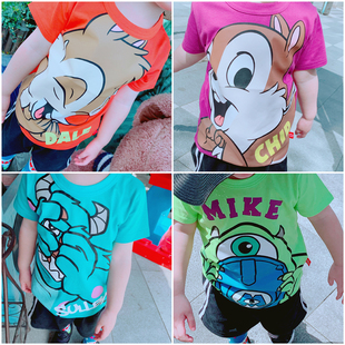 包邮 迪士尼短袖 夏装 男蝙蝠侠短袖 t恤tee 外贸原单全棉超酷男童装