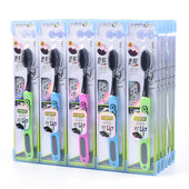 客帝名人002成人牙刷竹炭备长炭软毛牙刷30支装 清除牙渍净化口腔