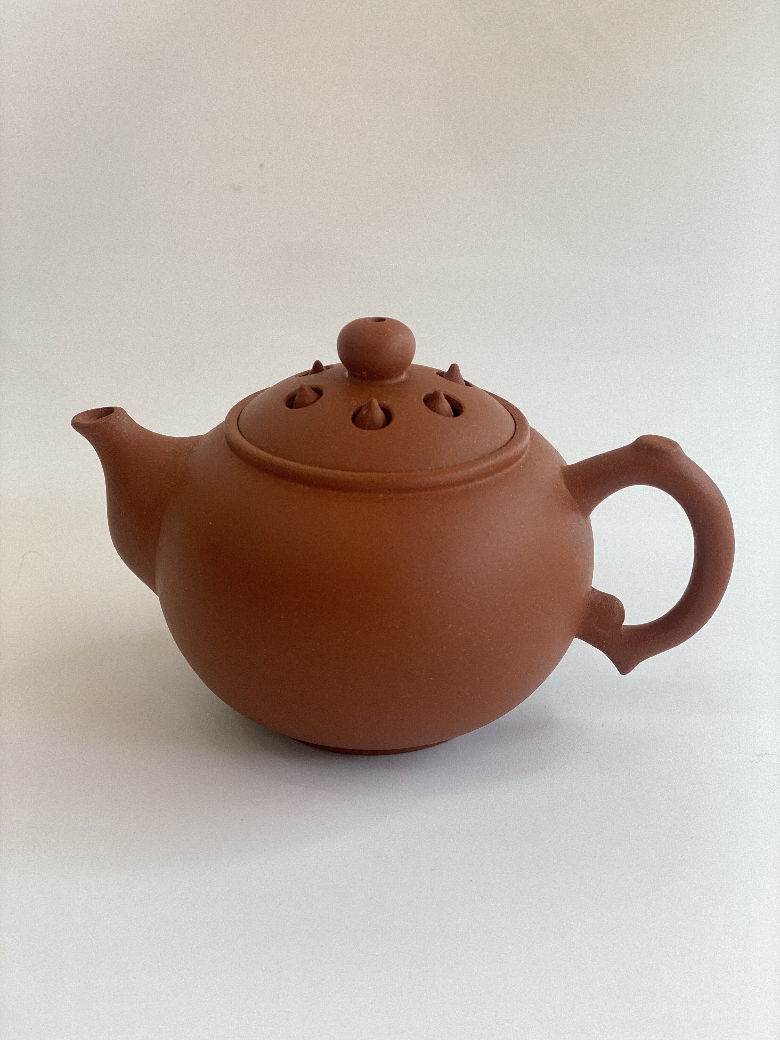 回流宜兴老紫砂壺，红泥莲子紫砂茶壶