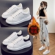 女2022秋季 子女士白色百搭板鞋 新款 增高厚底鞋 运动鞋 冬加绒小白鞋
