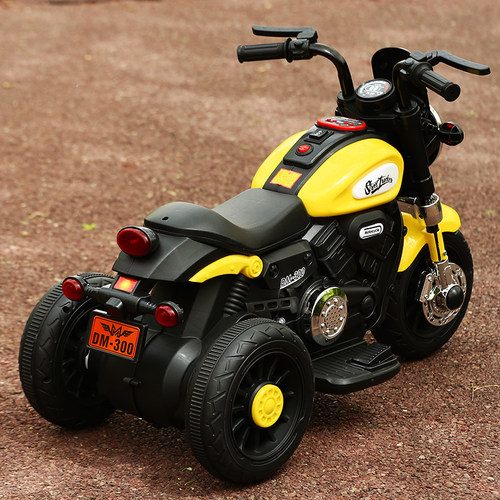 【加大款】儿童电动摩托车可坐人