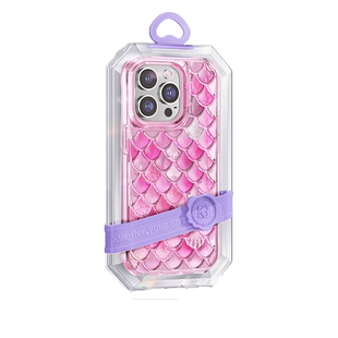 金缔斯适用苹果14Pro手机壳新款iPhone15ProMax保护套全包立体高级感ip透明防摔气囊超火人鱼硬壳鱼鳞女款pm