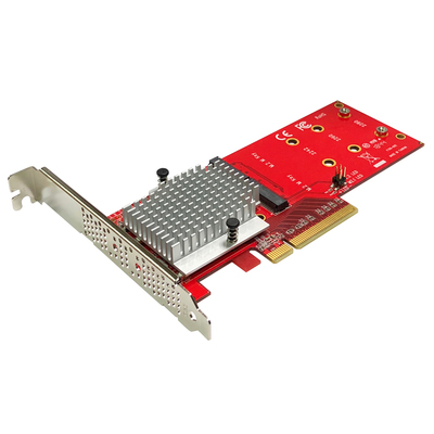 Lycom DT-130双槽2口NVMe M.2 m2 SSD转PCIe×8 3.0转接卡ASM2824