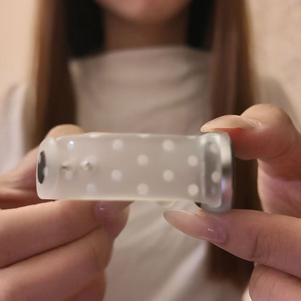 适用于小米手环11/10表带新款陶瓷版硅胶TPU透明波点印花女生9ins