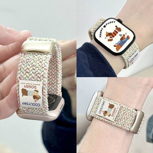腊肠小狗适用OPPO watchX3/2mini表带watch3/4pro/se编织带手表带