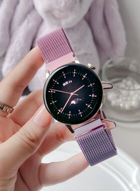 适用oppowatchX2mini表带手表watch4pro米兰尼斯18mm磁吸运动腕带