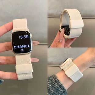 适用OPPO watch X2mini表带watch3/4pro尼龙se平纹磁吸watch2/3SE
