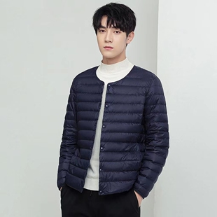 无领轻薄羽绒内胆男士保暖内搭薄款外套内穿春秋冬男款
