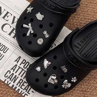 【kitty】可爱KT猫爱心蝴蝶结可拆卸crocs通用鞋扣甜酷洞洞鞋鞋花